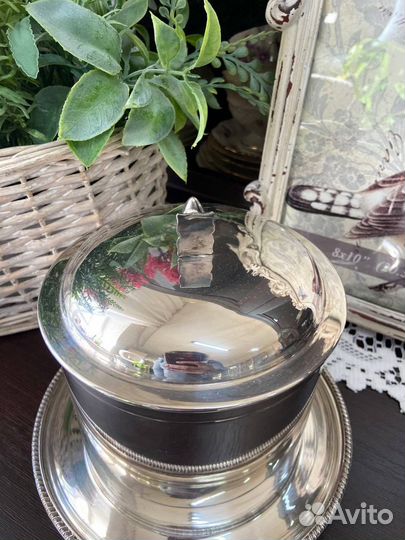 Бисквитница серебрение от Silver on Copper. Англия