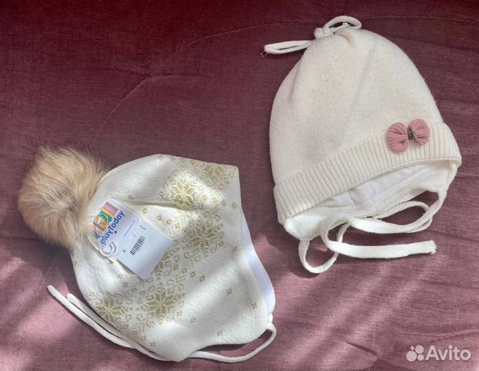 Шапки для девочки, осень-зима на 1-3 года