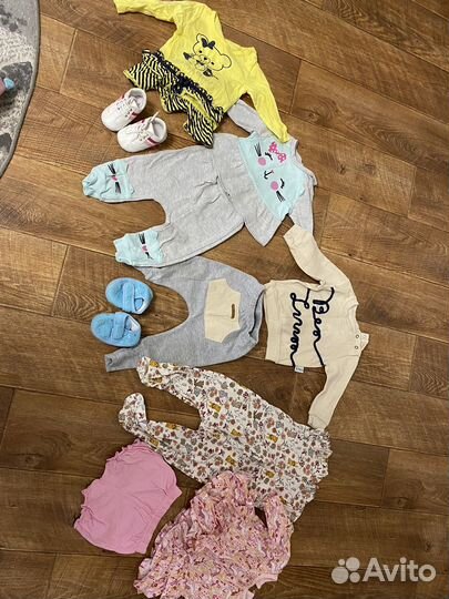 Вещи на девочку пакетом 68 74 размер