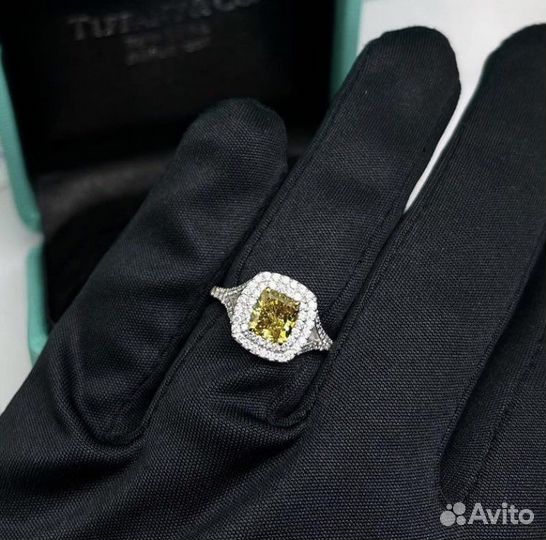 Tiffany & Co Кольцо перстень желтый бриллиант GIA
