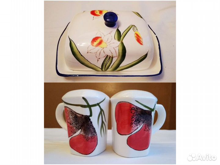 Посуда фаянс, предметы сервировки - новые