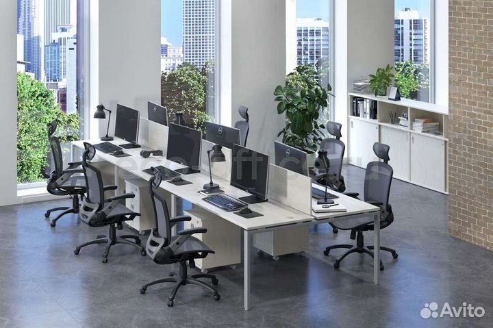 Стол письменный офисный на 2 места