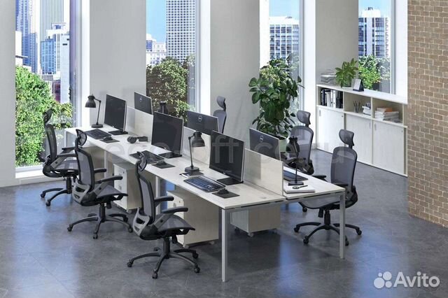 Стол письменный офисный на 2 места