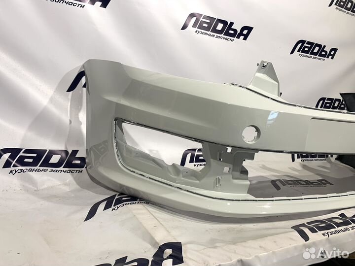 Бампер VW Polo(15) передний Молочно-белый white silver LB9A