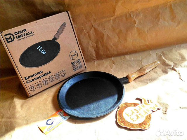 Сковорода блинная 24см чугун