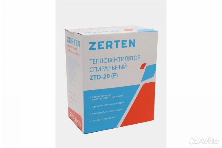 Тепловентилятор дуйчик Новый Zerten