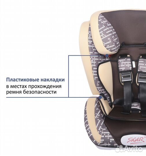 Автокресла siger ART индиго isofix LUX 9-36 кг