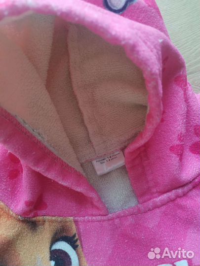 Махровый халат и накидка полотенце на 1-2 года