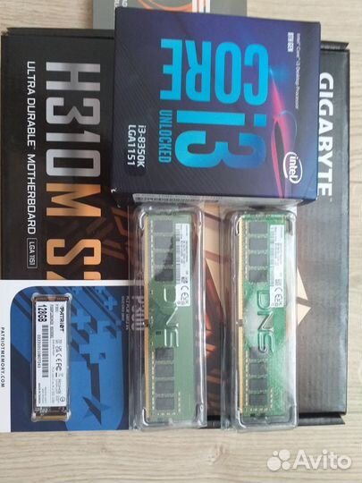 Новый комплект пк H310m i3 8350k 16gb ssd240