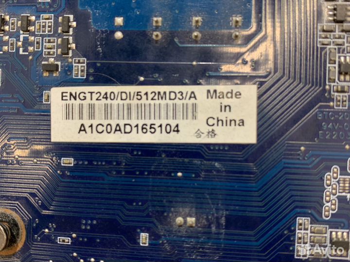 Видеокарта asus nvidia GeForce GT 240 512мб DDR3