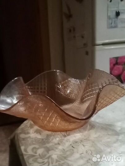 Фруктовница и салатники цветное стекло