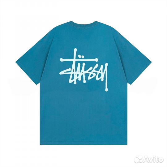 Футболка Stussy Classic V.2 Голубая