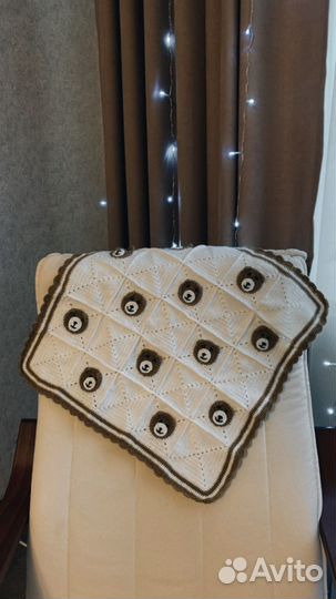 Плед детский вязаный ручная работа