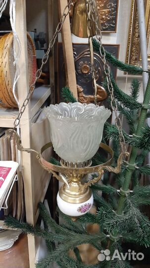 Люстра потолочная СССР, латунь