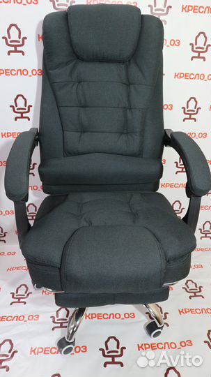 Кресло директора/руководителя, черное, ткань