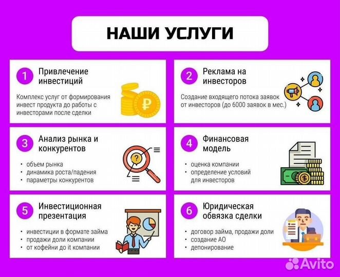 Помощь в привлечении инвестиций
