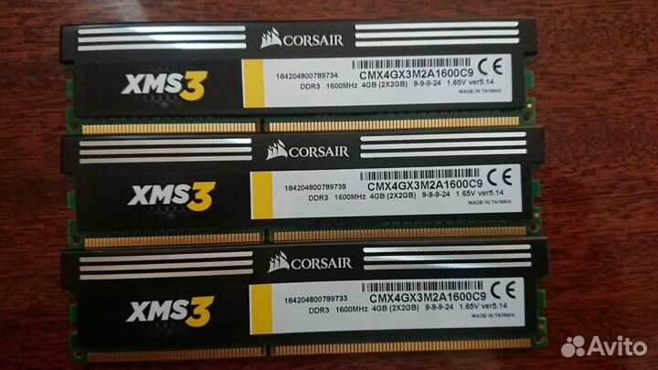 Оперативная память Corsair ddr3 2gb 1600 MHz
