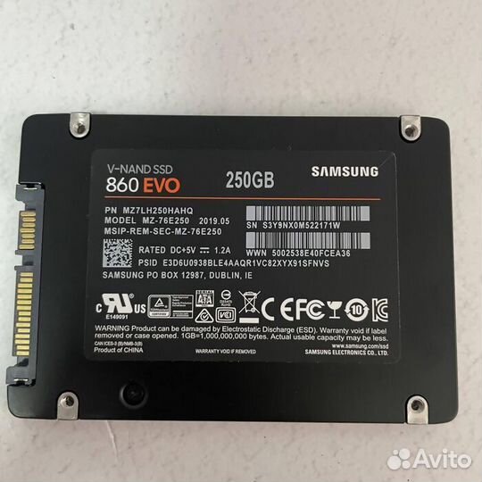 SSD-накопитель Samsung 860 EVO 250 GB