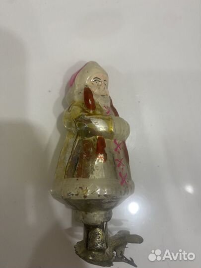 Елочная игрушка СССР на пришепке снегурочка