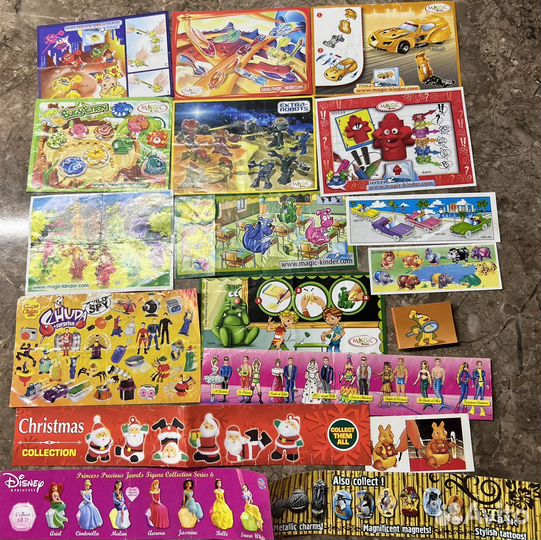 Вкладыши от киндер сюрприза