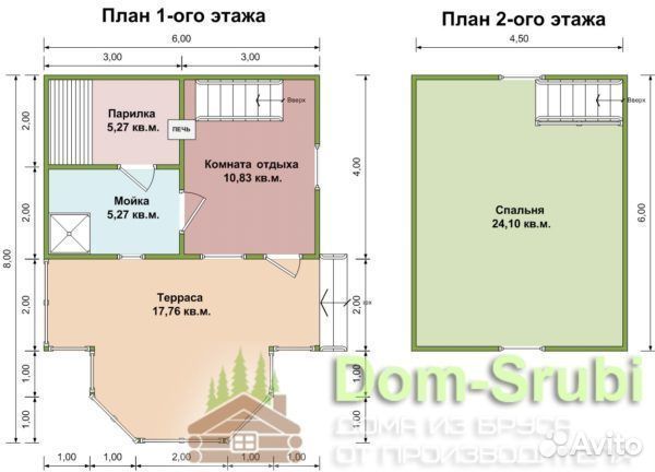 Белозерск. Хорошая надёжная Баня из бруса Б-19 6х8