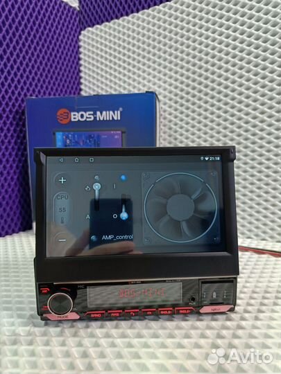 Магнитола android с выдвижным экраном bos mini