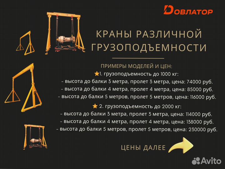 Легкий кран козловой мпу 2т