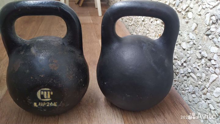 Гири чугунные 16 кг 2шт