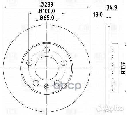 Диск тормозной skoda fabia 1.0-1.9 99/VW polo