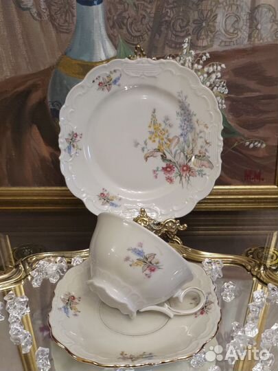 Антикварное чайное трио Schwarzenhammer, Германия