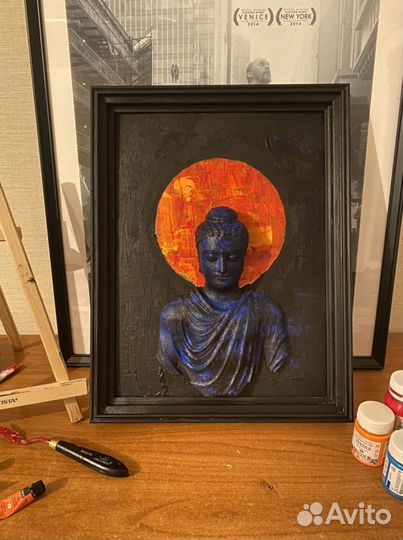 Будда. Картина, 3D-печать. Ручная работа. Интерьер