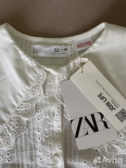 Рубашка zara для девочки