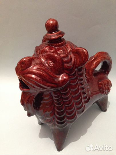 Керамика СССР Опошня Лембик Лев Собака Редкость