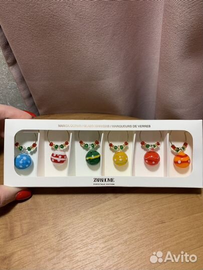 Zara home маркеры для бокалов