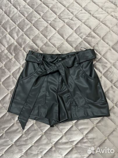 Шорты кожаные zara