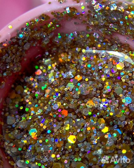 Гель лак с блестками