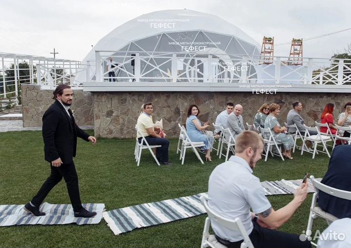 Геокупол сфера, купольный шатер площадь 112 м2