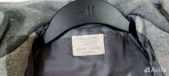 Пальто для девочки zara 110