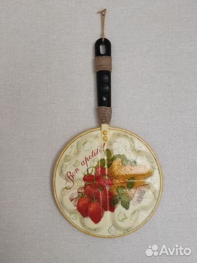 Декор для кухни сковорода декупаж