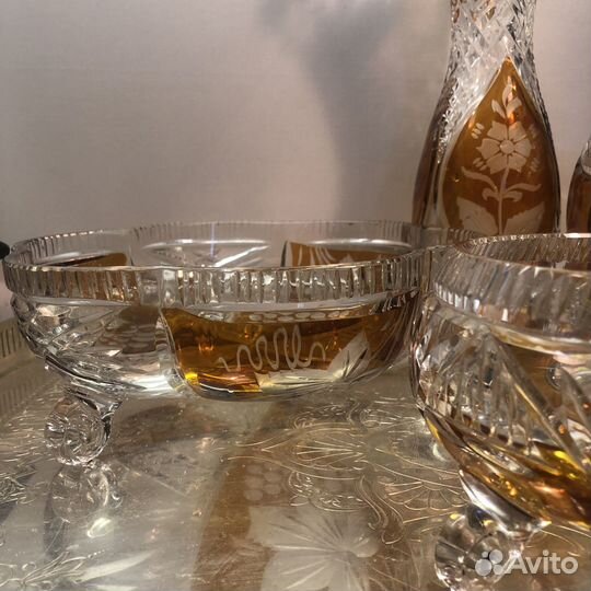 Предметы из желтого хрусталя Германия