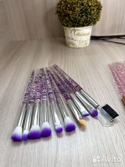 Набор профессиональных кистей для макияжа 10шт