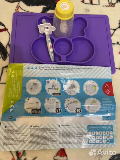 Силиконовая тарелка для кормления Ez и аксессуары