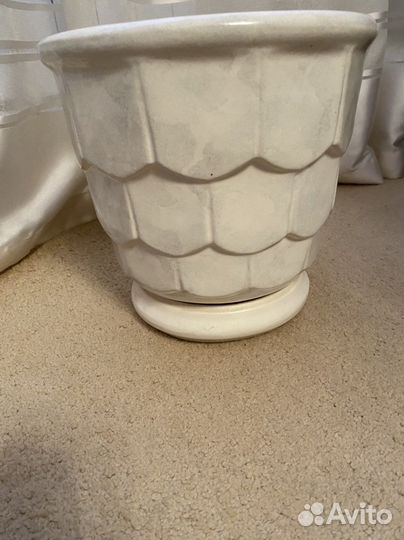 Керамический цветочный горшок напольный б/у