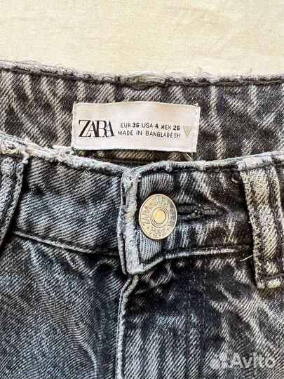 Джинсы zara mom S