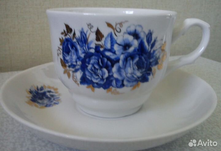 Чайная пара фарфоровая