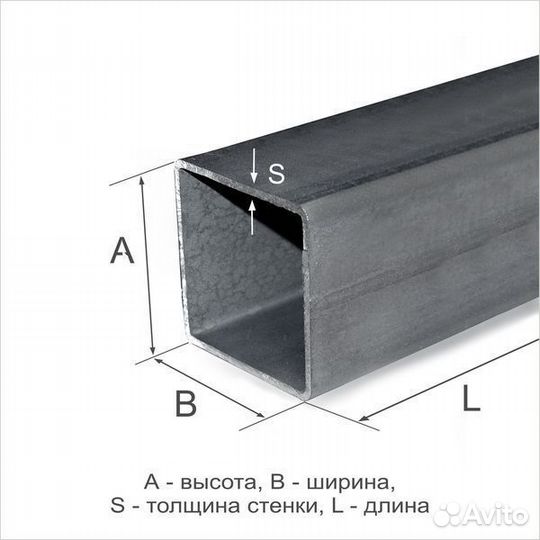 Труба профильная, 100х100х5 мм