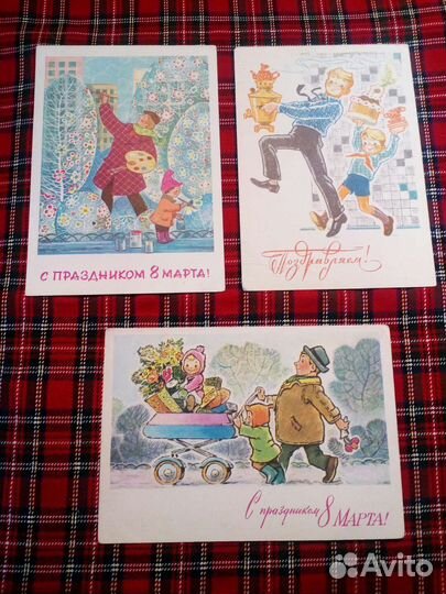 Редкие открытки В.Зарубина. Подписанные