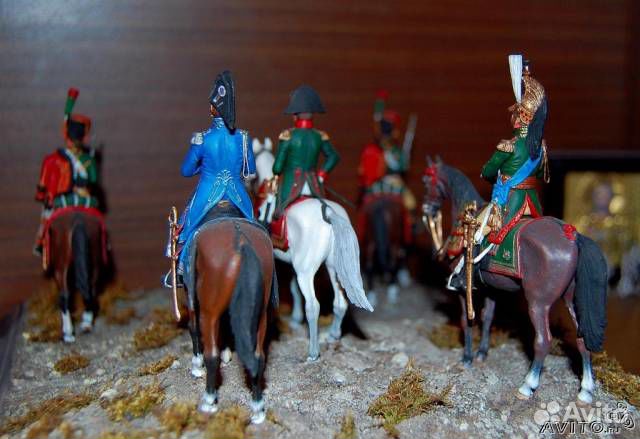 Солдатики диорама Наполеон с эскортом в 1812 году
