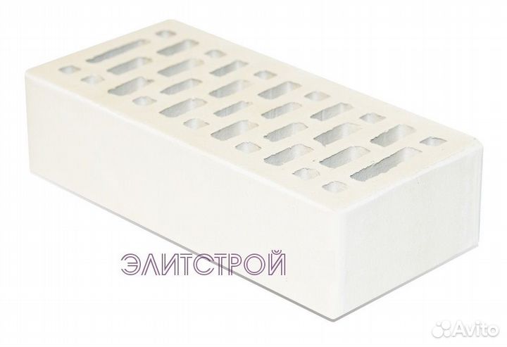 Кирпич облицовочный белый керамический 1нф
