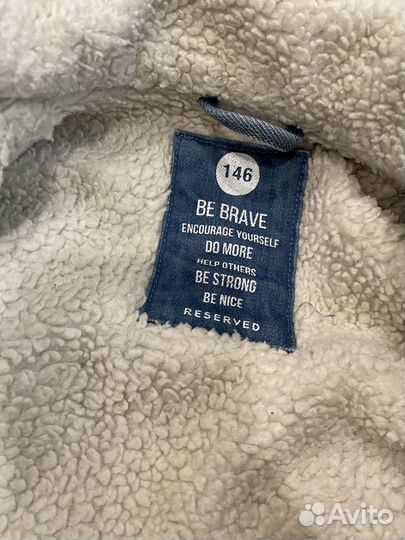 Джинсовая утепленная куртка для девочки